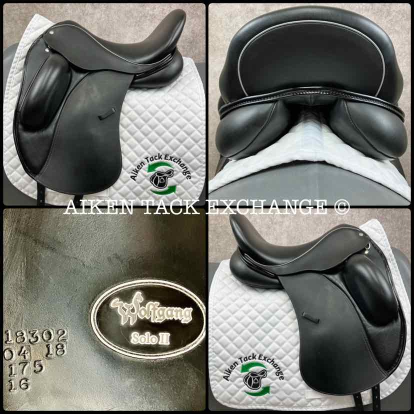 2018 Custom Saddlery Wolfgang Solo MKII Monoflap Dressage Saddle, 17.5" Seat, Adjustable Tree, Wool Flocked Panels
