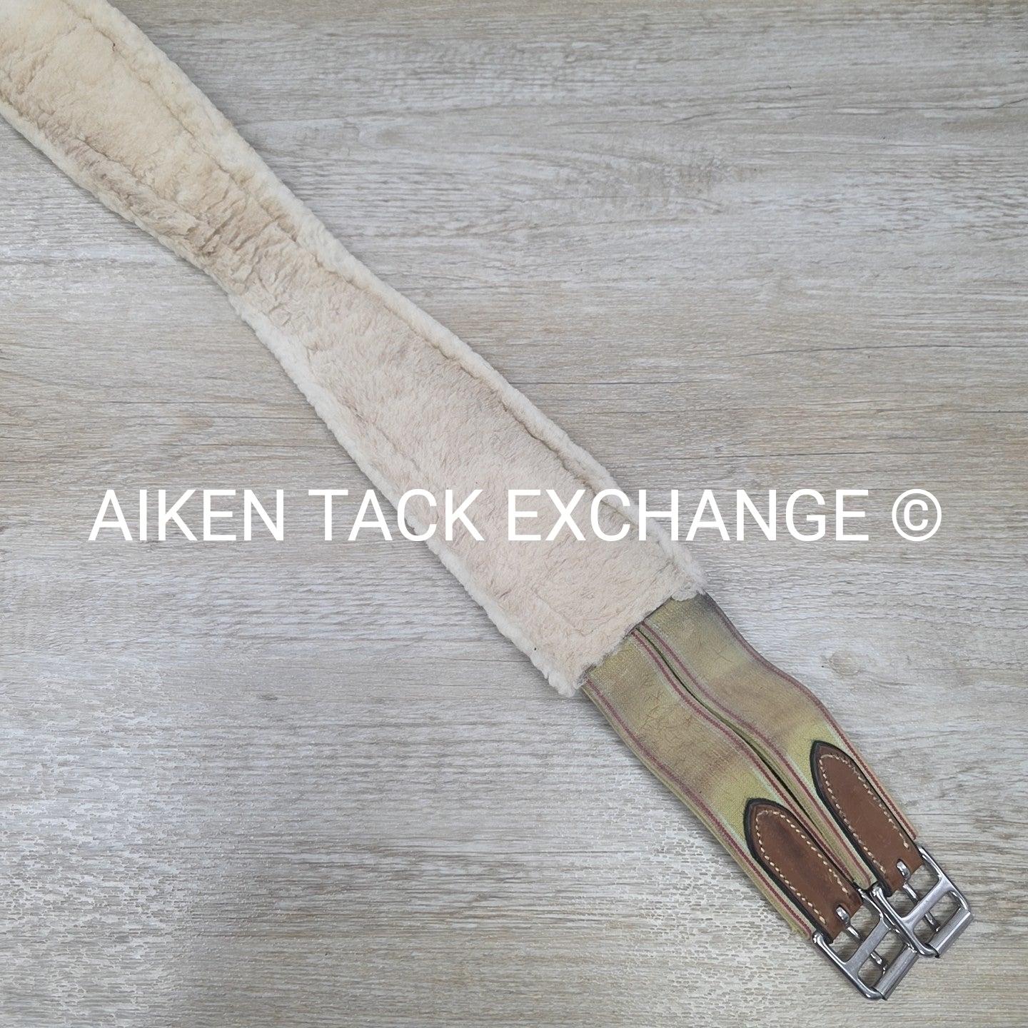 Beval Fleece Lined Girth with Single End Elastic, Brown, 50"