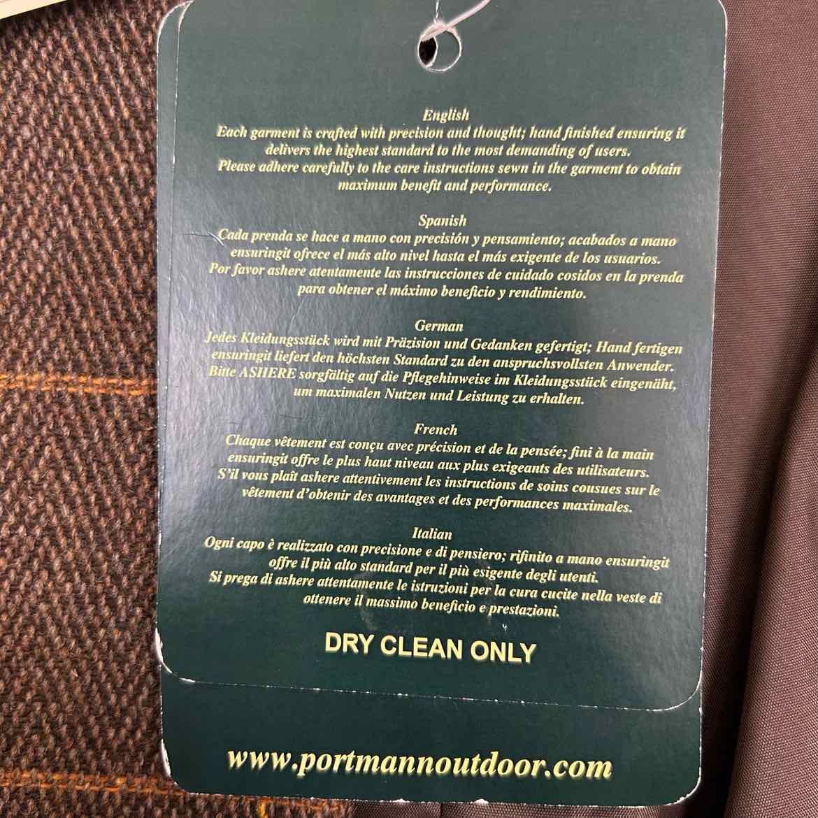 Portmann Outdoor Tweed Jacket, Size EU 34