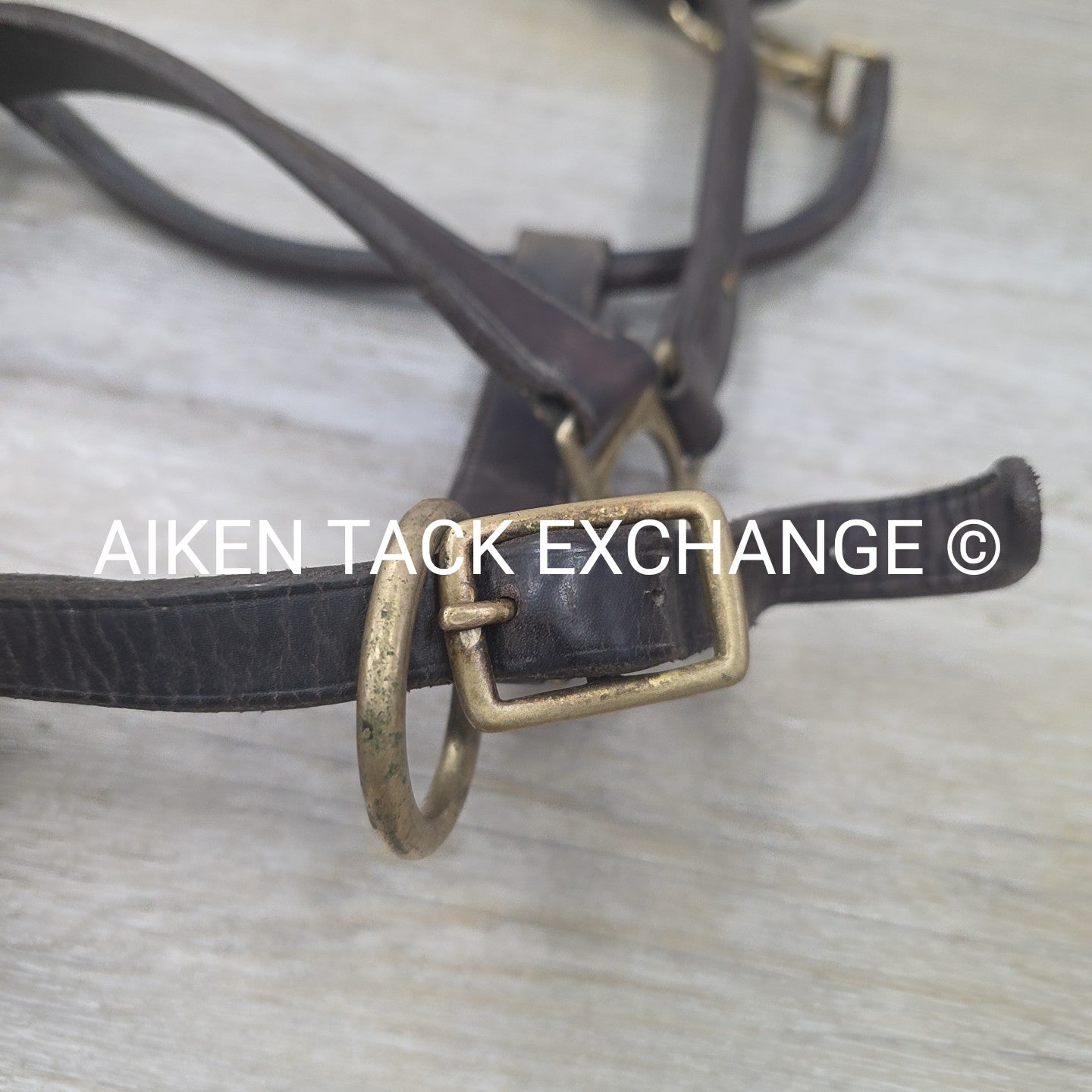 BARGAIN BUNDLE: 2 Leather Halters, Brown, Size Full