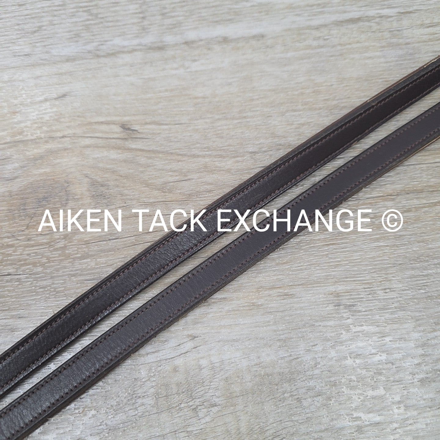 Leather Reins with Rubber Grip, Brown, 55"