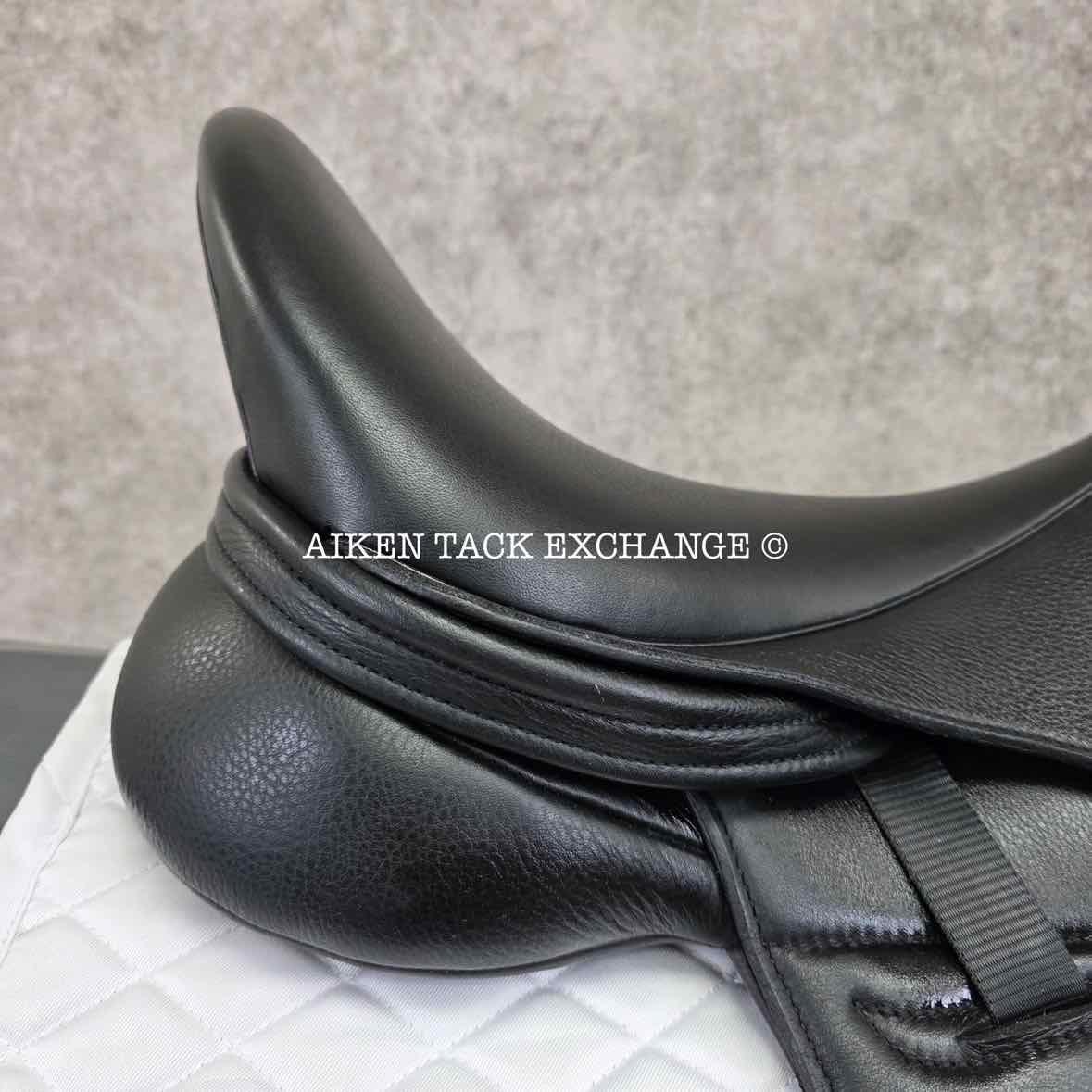 2023 Envy by Custom Saddlery Aurora Monoflap Dressage Saddle, 17.5" Seat, Adjustable Tree, Wool Flocked Panels