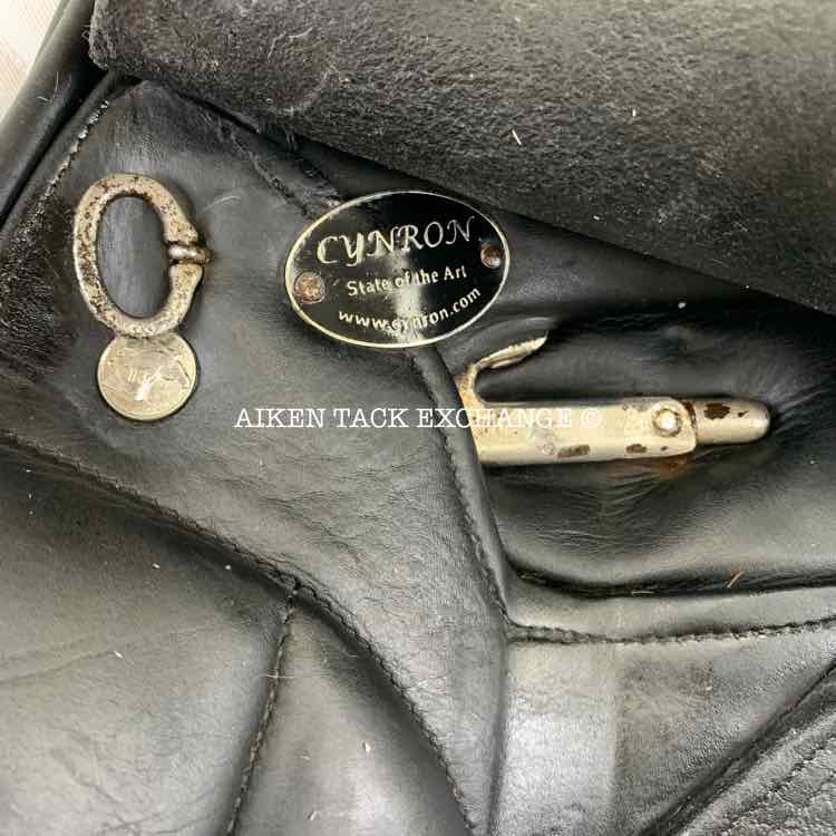 **SOLD** Cynron Dressage Saddle, 17.5" Seat, Medium Wide Tree, Wool Flocked Panels, Buffalo Leather