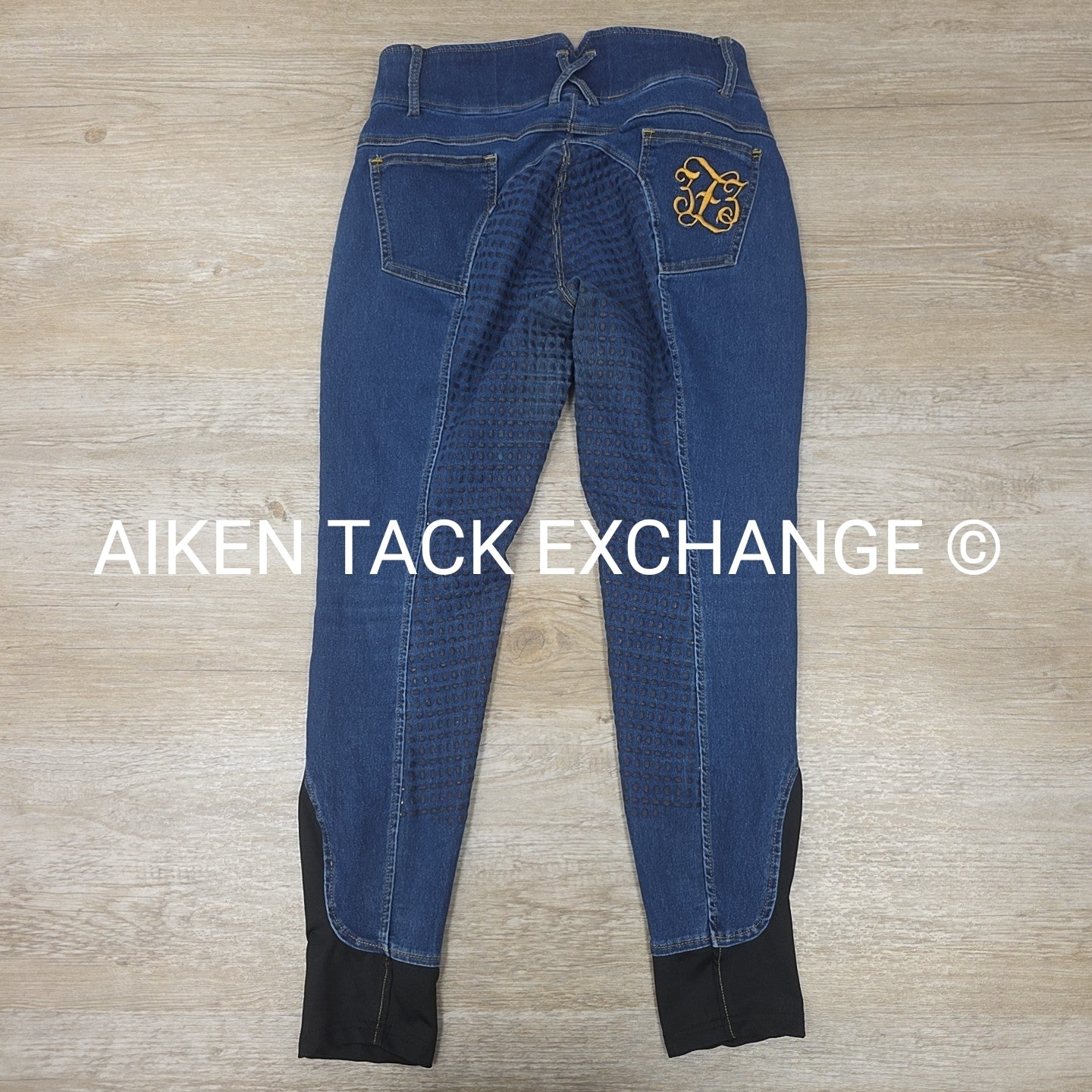 Denim Silicone Grip Full Seat Breeches, Size 30