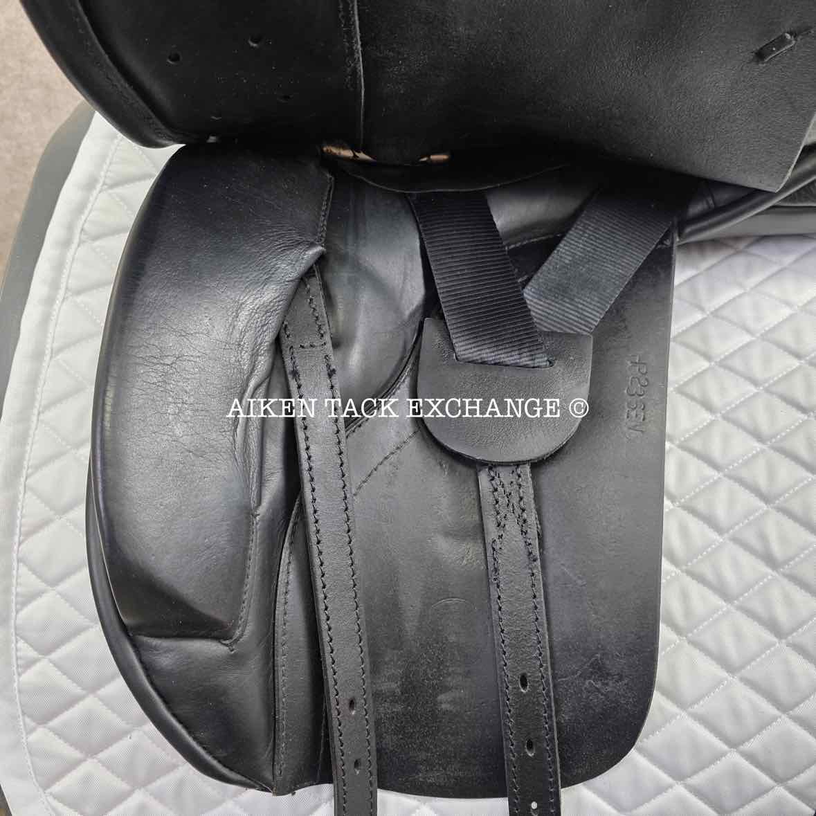 Martin Wilkinson Dressage Saddle, 17.5" Seat, Wide Tree, Wool Flocked Panels