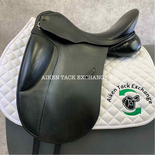 Borne Saddlery Olympia Dressage Saddle, 17.5" Seat, Medium Wide Tree, Wool Flocked Panels