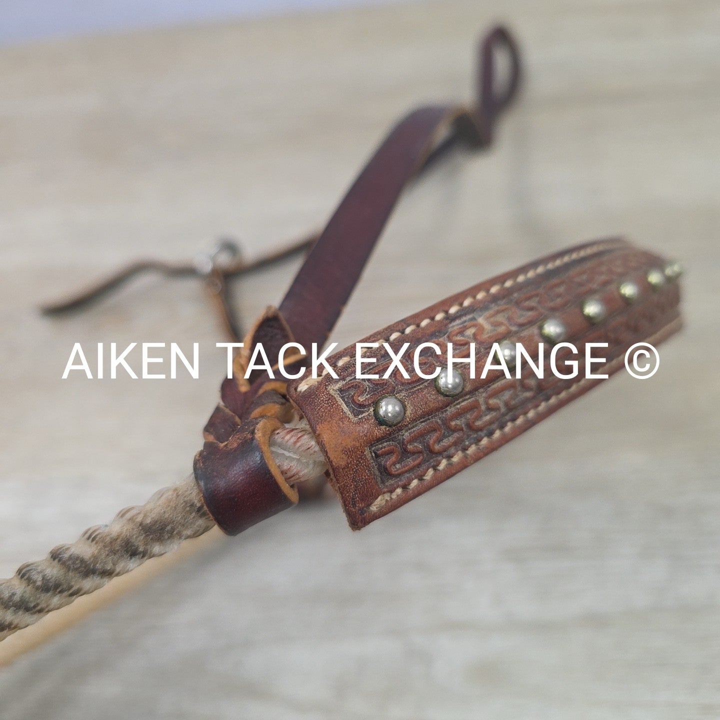 Martin Saddlery Leather Covered Rope Tie Down Noseband