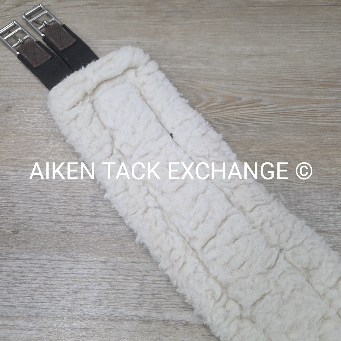 Oaklyn Removable Fleece Double End Elastic Girth, Brown, Size 40"