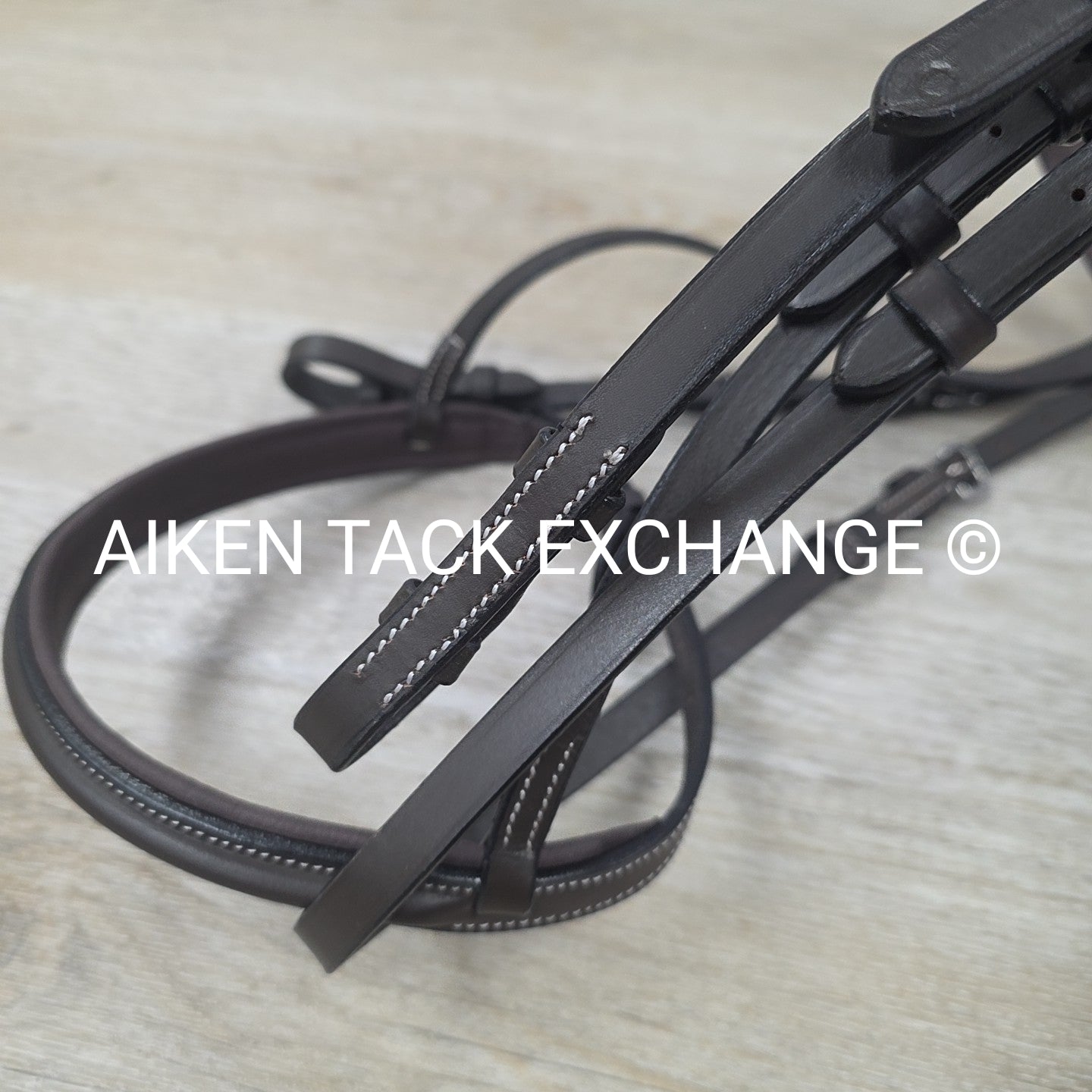 HDR Pro Mono Crown Padded Bridle with Rubber Reins, Havana, Size Cob