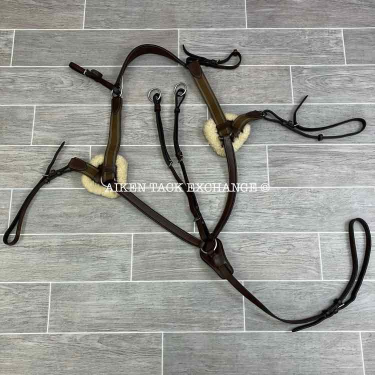 HDR Pro 5 Point Elastic Breastplate, Brown, Size Full