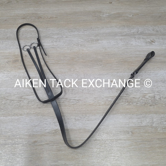 Plain Flat Running Martingale, Black, Size Full