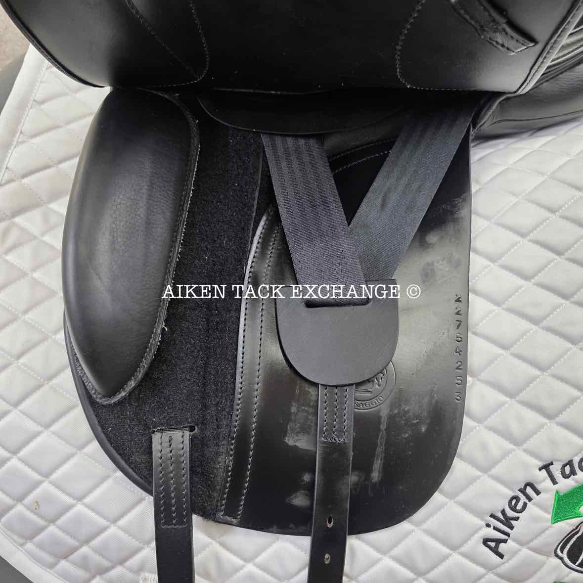 2022 Sella Soleil Passagio Dressage Saddle, 17" Seat, MW/W Tree, Wool Flocked Panels