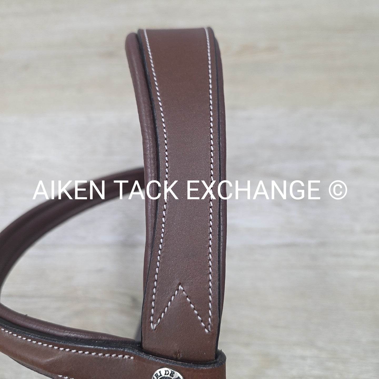 HDR Pro Mono Crown Padded Bridle with Reins, Australian Nut, Size Cob