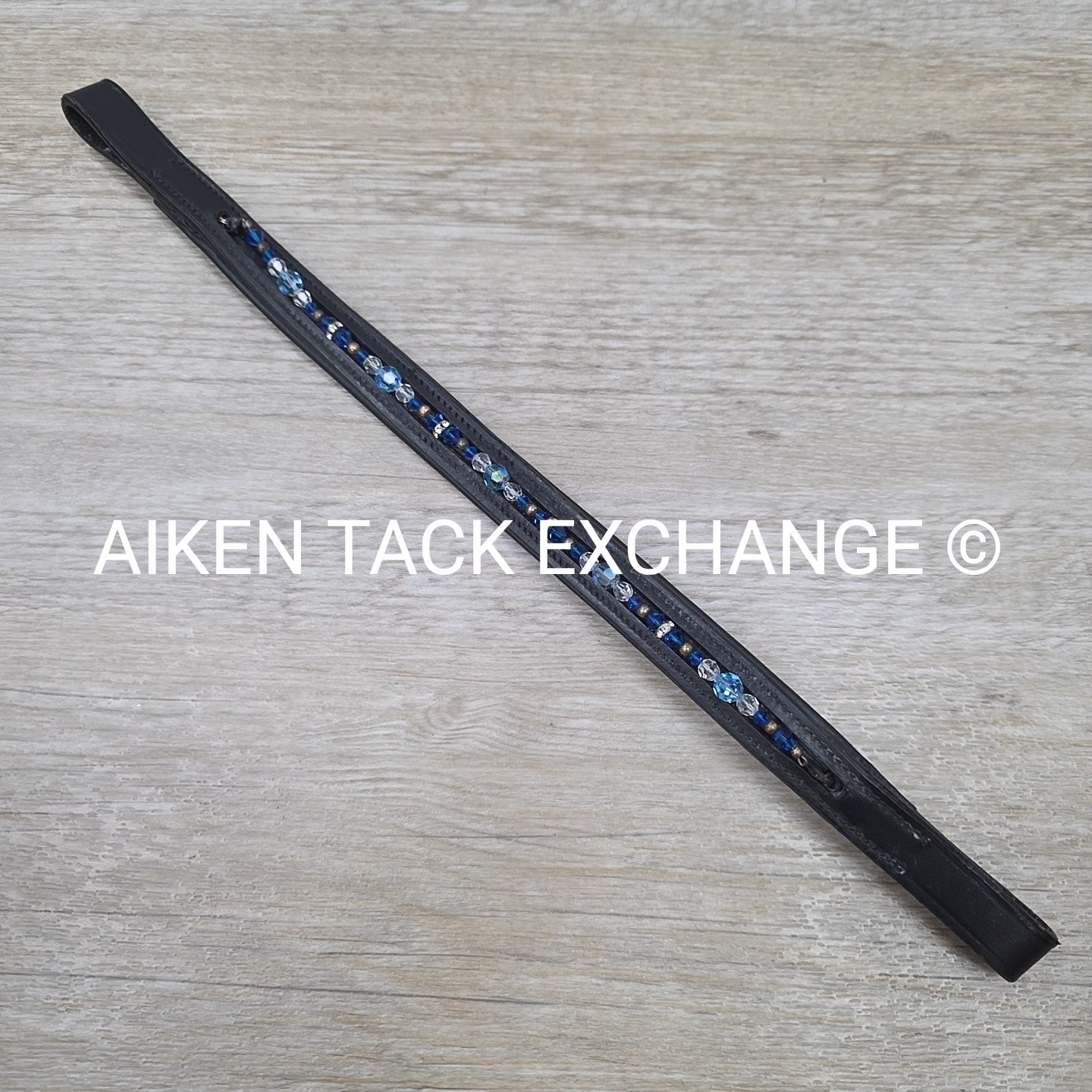 Padded Browband with Removable / Exchangable Bling, Black, 16"