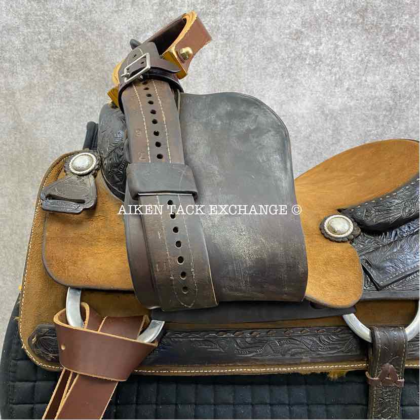 M.L. Leddy's Western Saddle, 16.5" Seat, Wide Tree - Full QH Bars