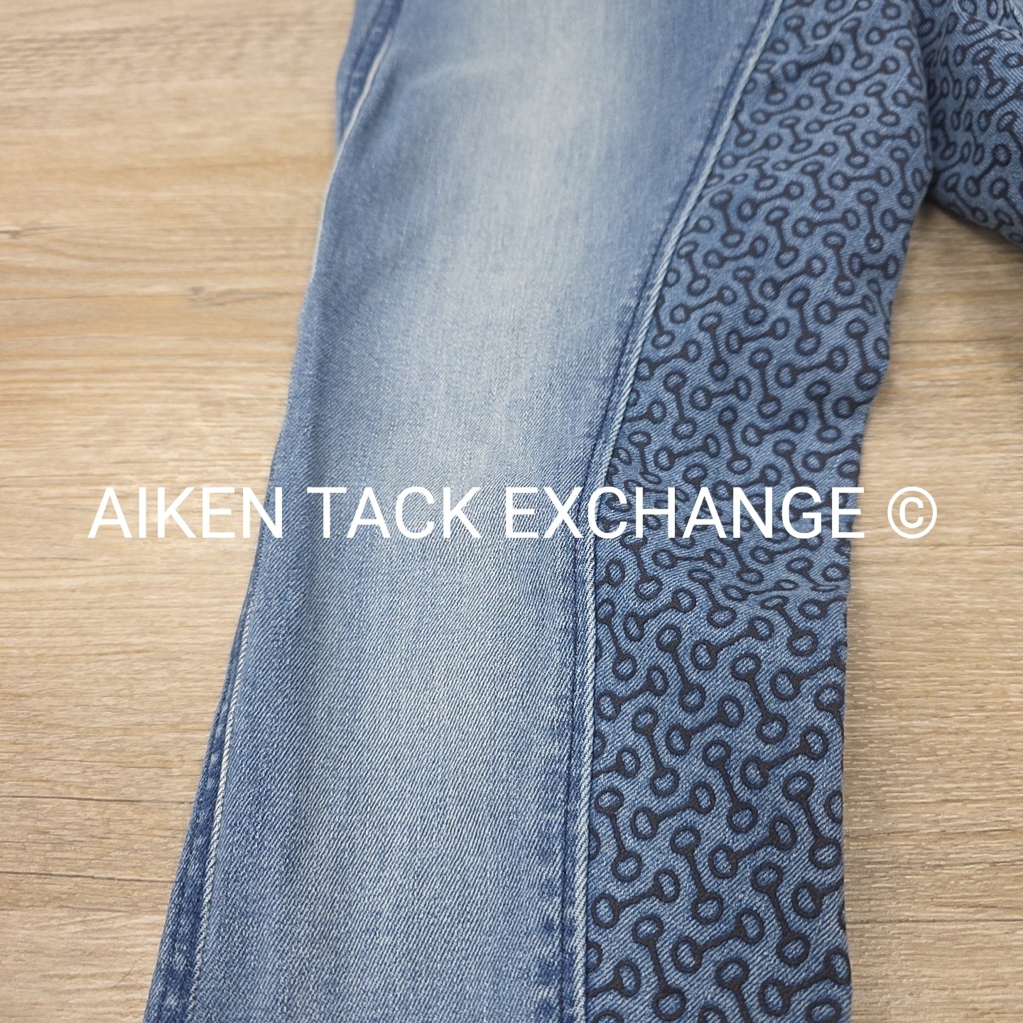 Horze Silicone Grip Full Seat Denim Breeches, Size 28