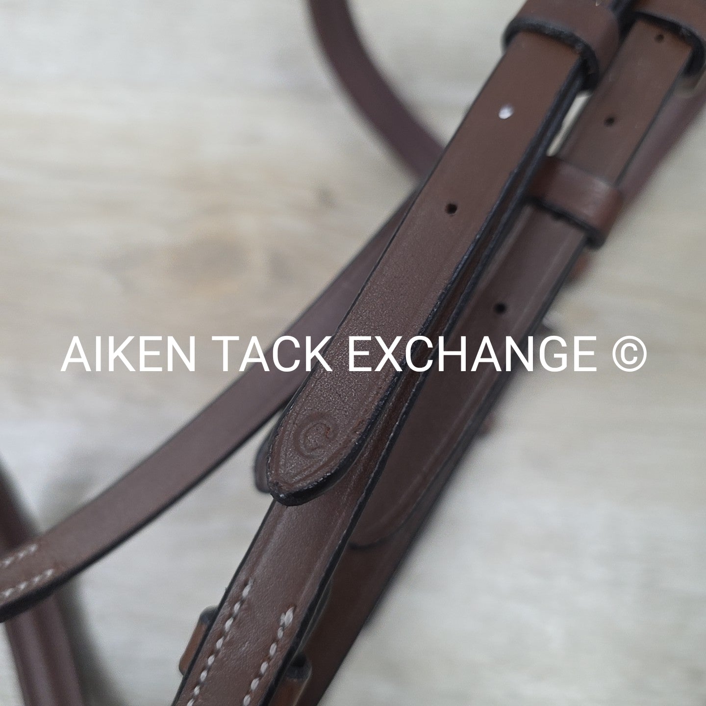 HDR Pro Mono Crown Padded Bridle with Reins, Australian Nut, Size Cob