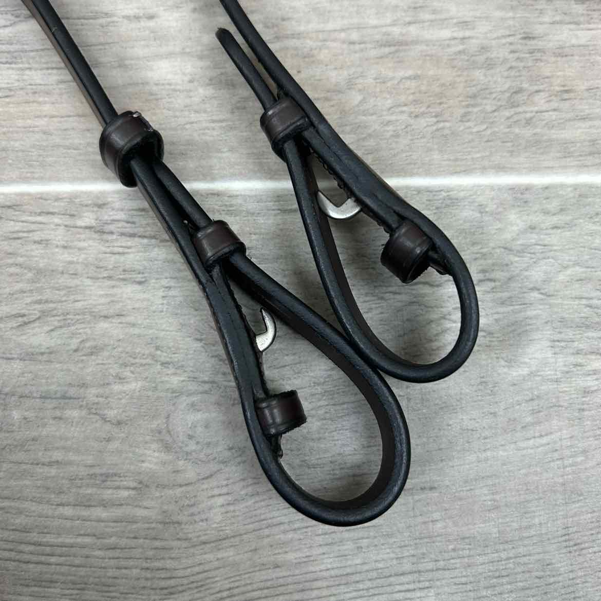 ExionPro Fancy Stitched Padded Bridle, No Reins, Brown, Oversize