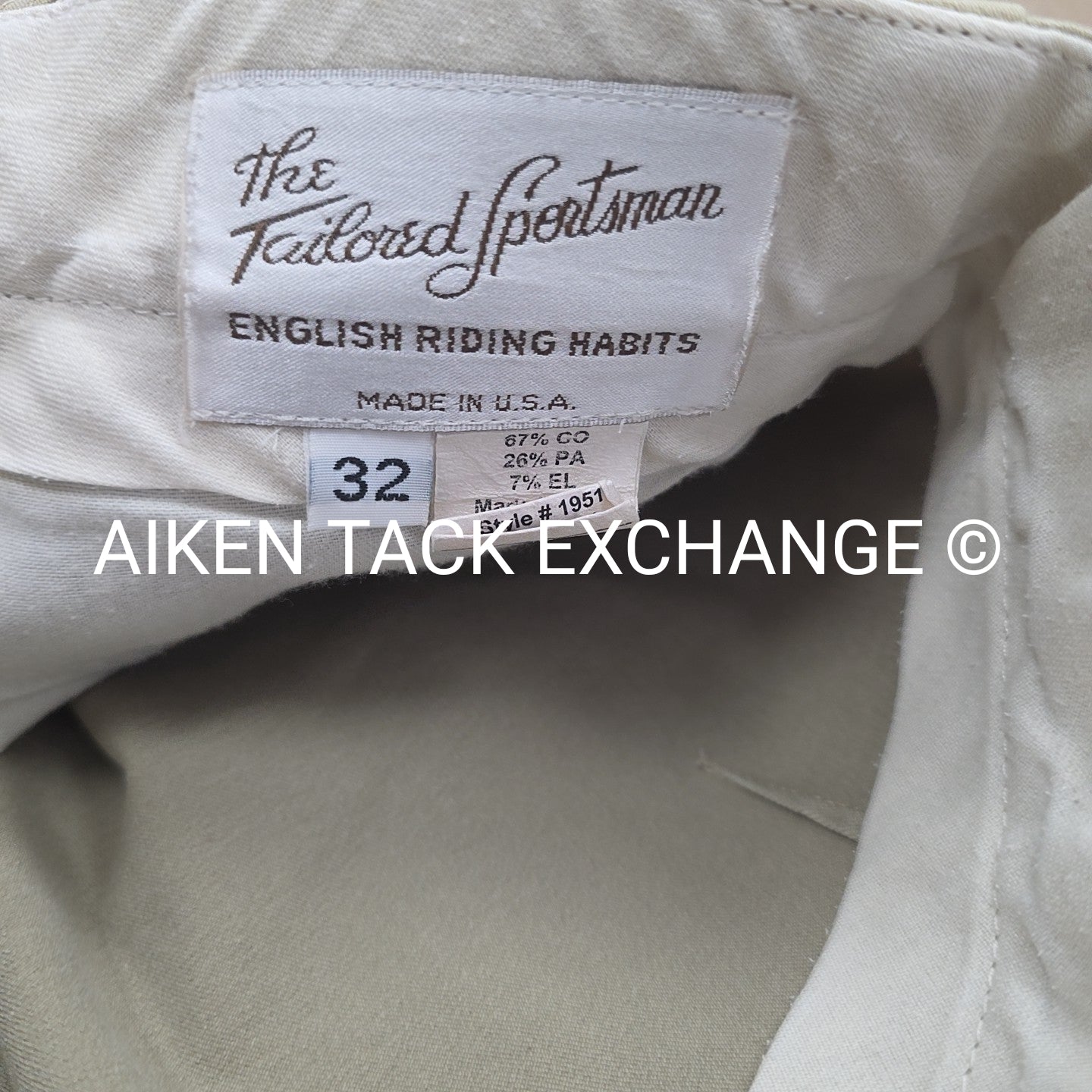 BARGAIN BUNDLE: 3 Pairs Tailored Sportsman Size Zip Knee Patch Breeches, 32