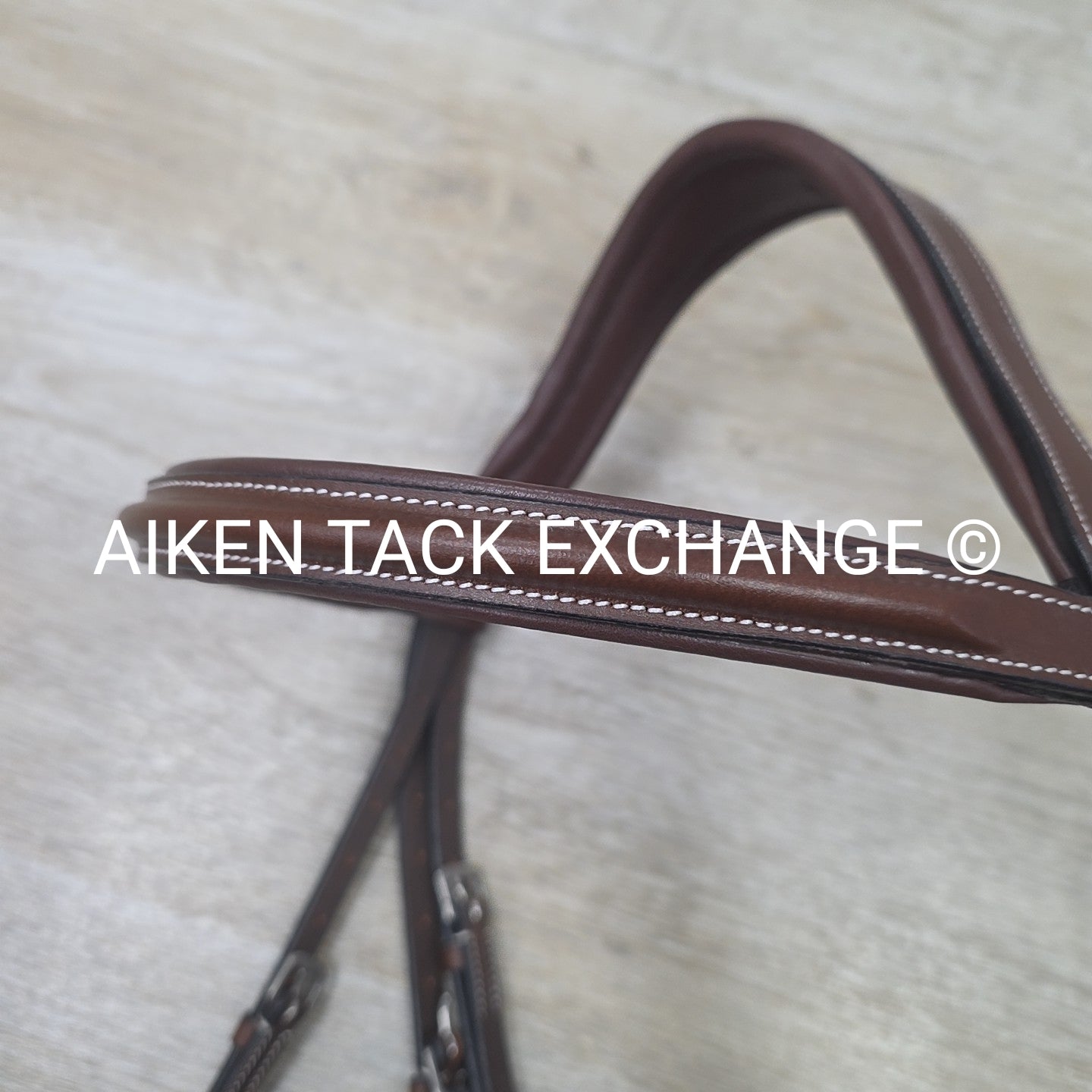 HDR Pro Mono Crown Figure 8 Bridle with Rubber Reins, Australian Nut, Oversize