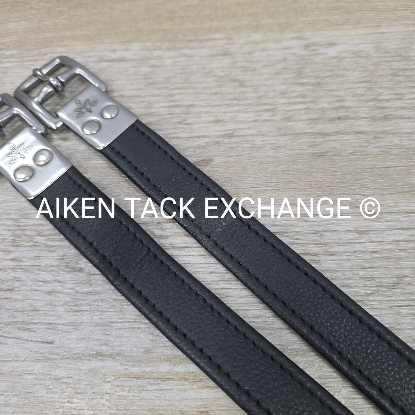 KL Select Black Oak Stirrup Leathers, Black, 63"