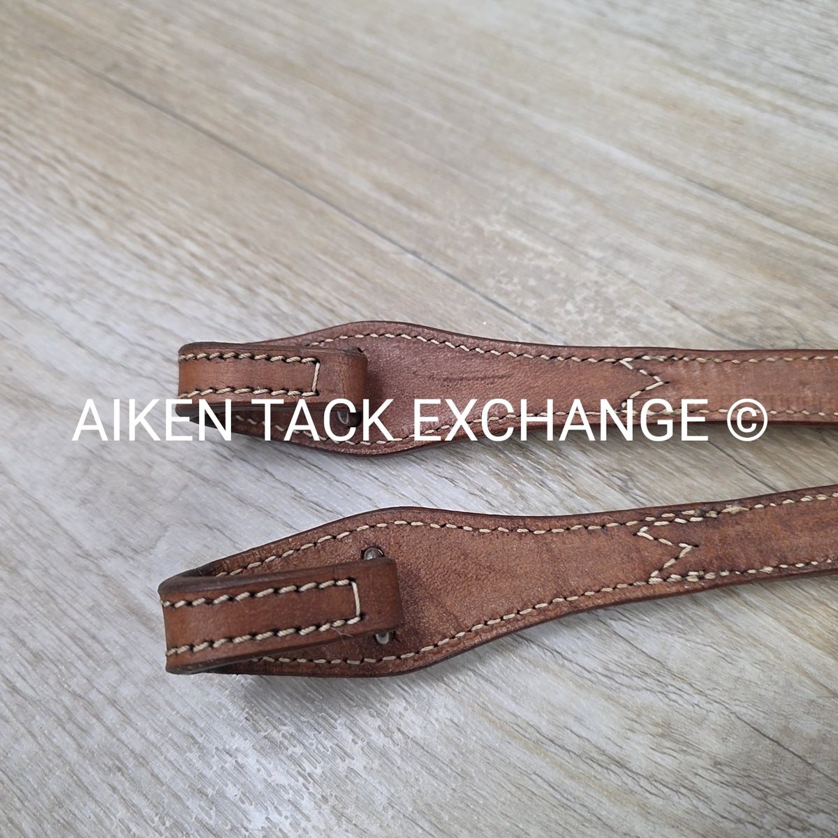 Western Split Reins with Rawhide Braiding