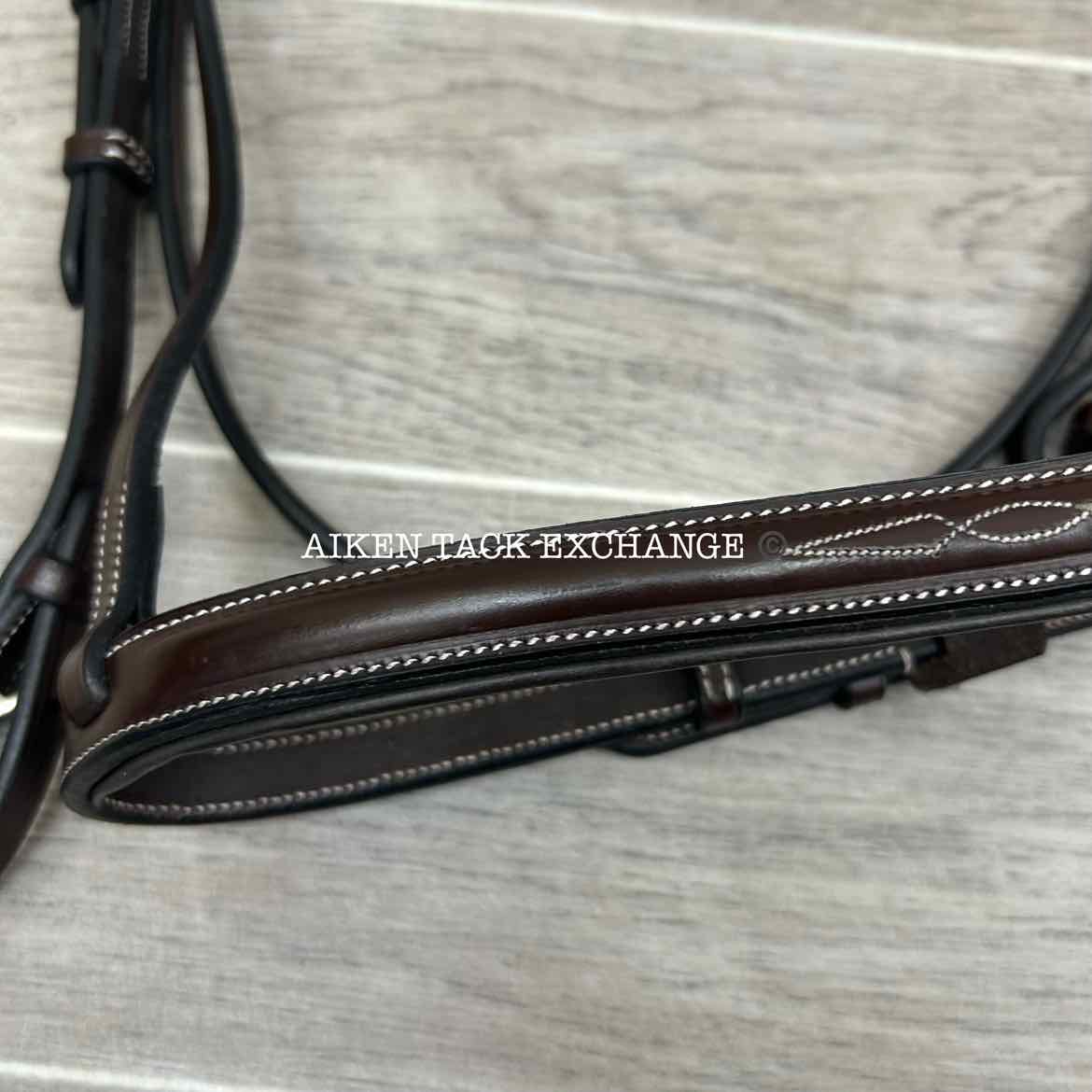 KL Select Red Barn Sovereign Hunter Bridle with Reins, Brown, Size Pony