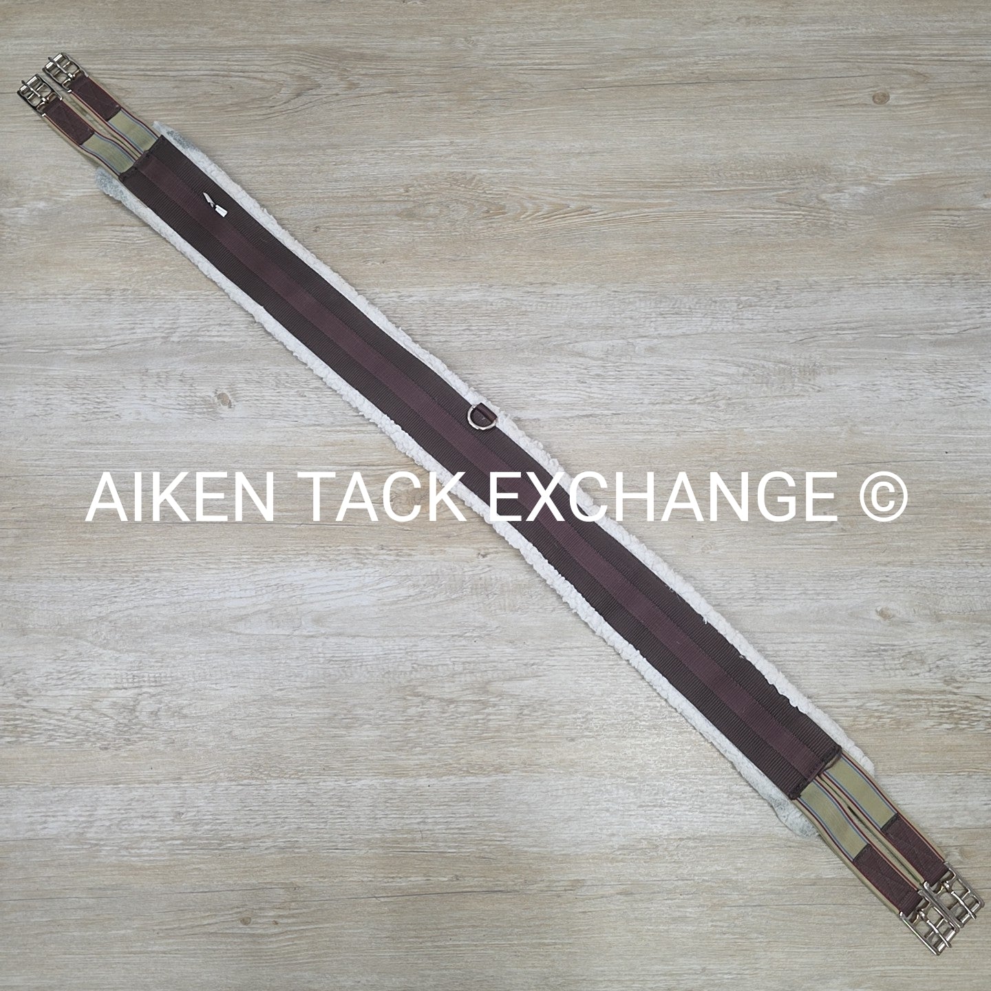 HFP Fleece Girth with Double End Elastic, Brown, 58"