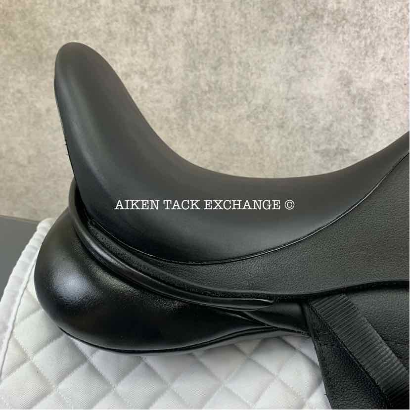 2016 Custom Saddlery Wolfgang Matrix Monoflap Dressage Saddle, 17.5” Seat, Adjustable Tree, Wool Flocked Panels