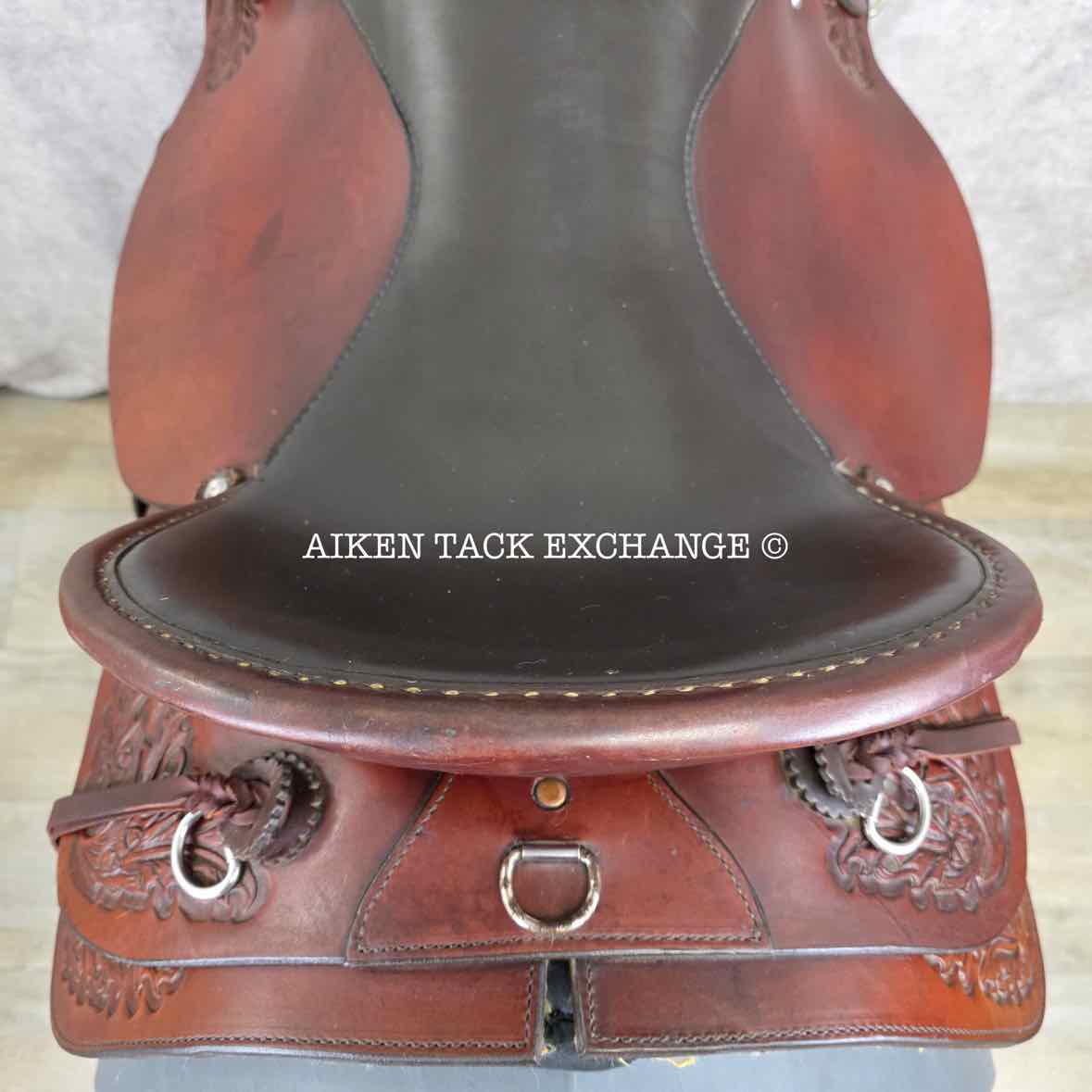 1997 Circle Y 2175 All-Around Western Saddle, 17" Seat, Regular Tree - Semi QH Bars
