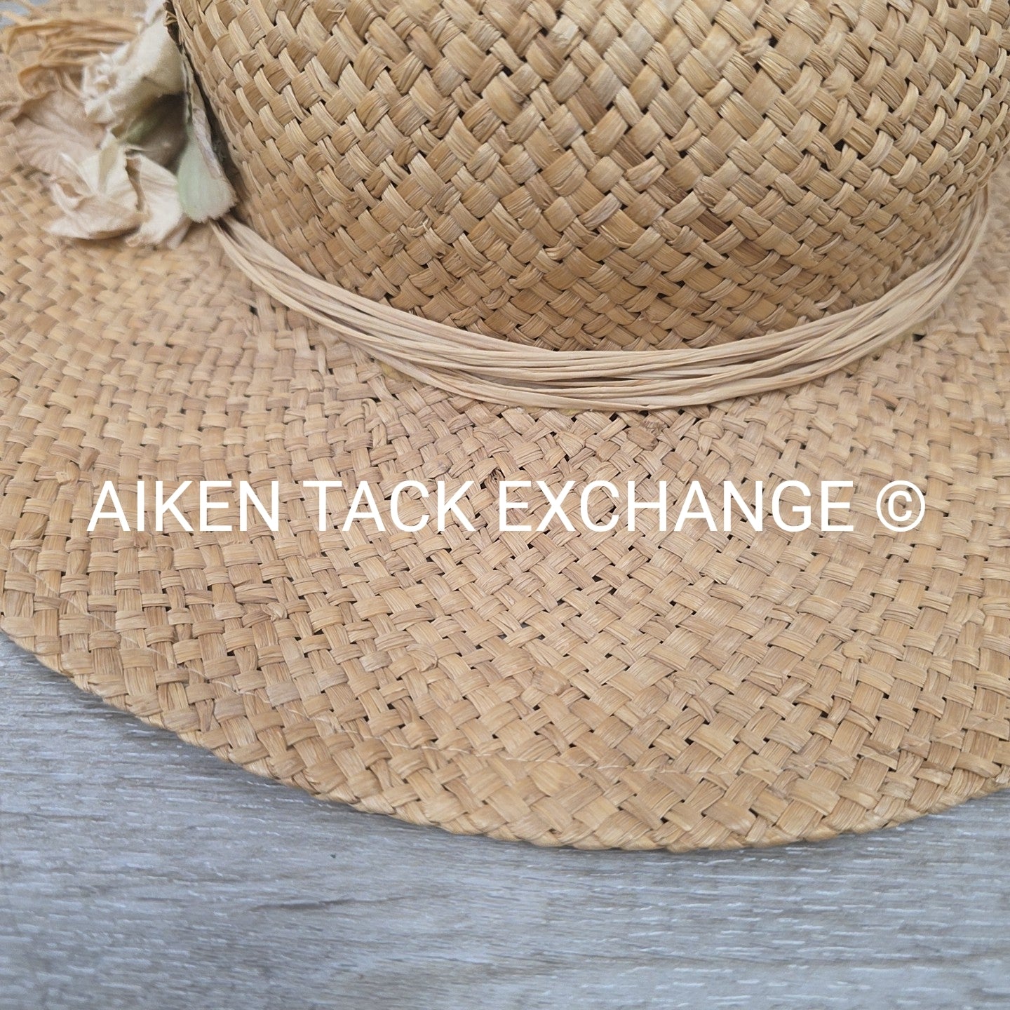 Bass Straw Derby Hat w/ Dried Flowers