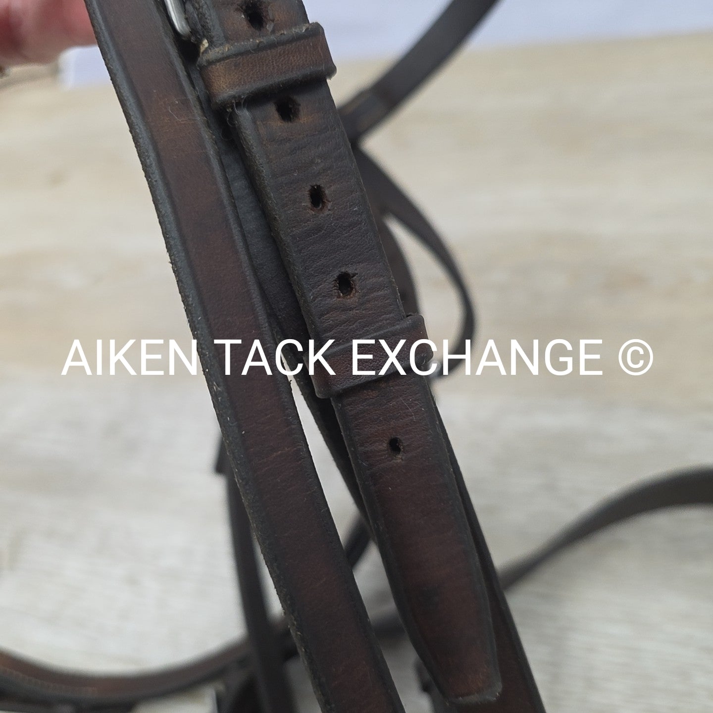 Warwick Flat Hunt Bridle, No Reins, Brown, Size Full
