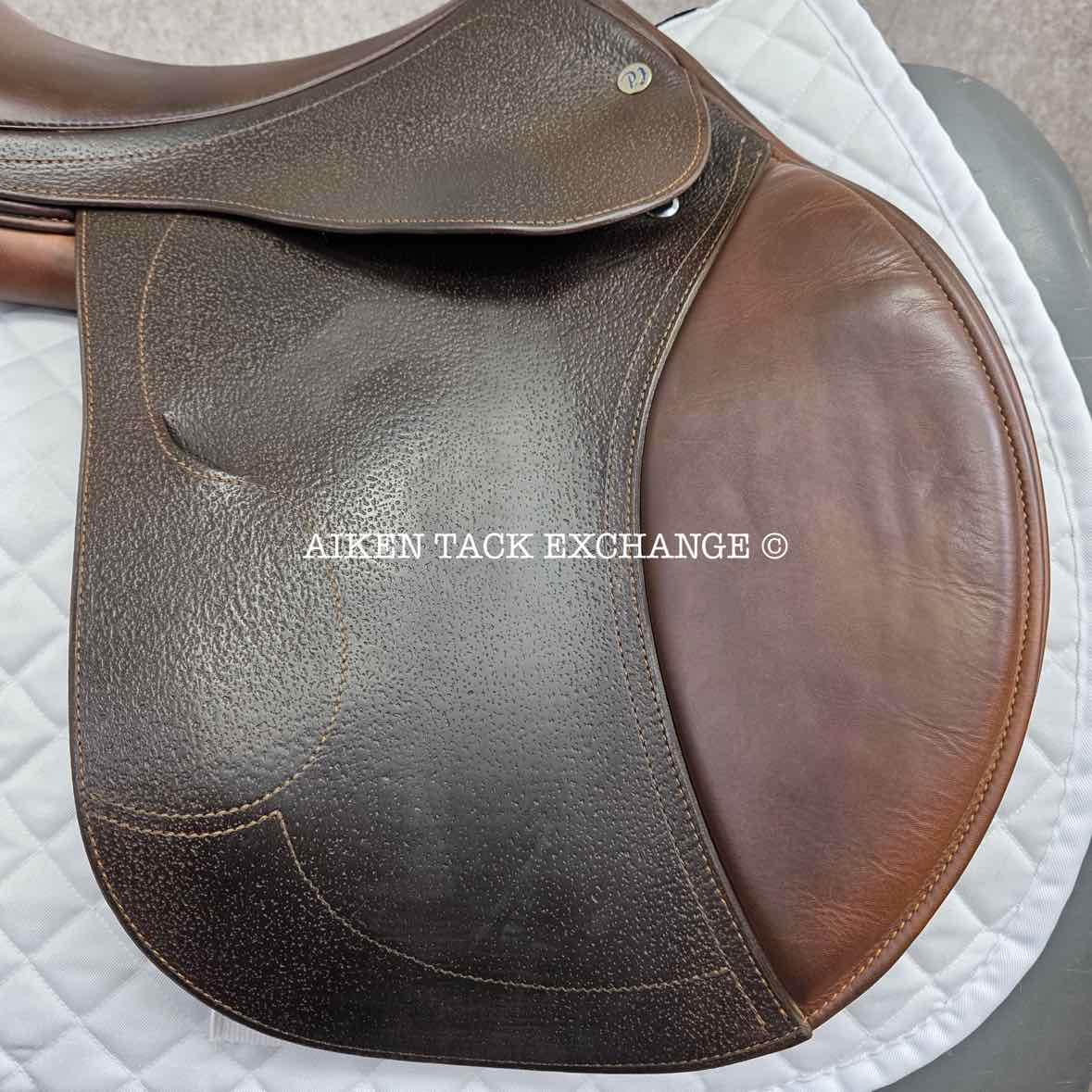 2017 PJ Close Contact Jump Saddle, 17" Seat, 3L Flap, Medium Wide Tree, Foam Panels