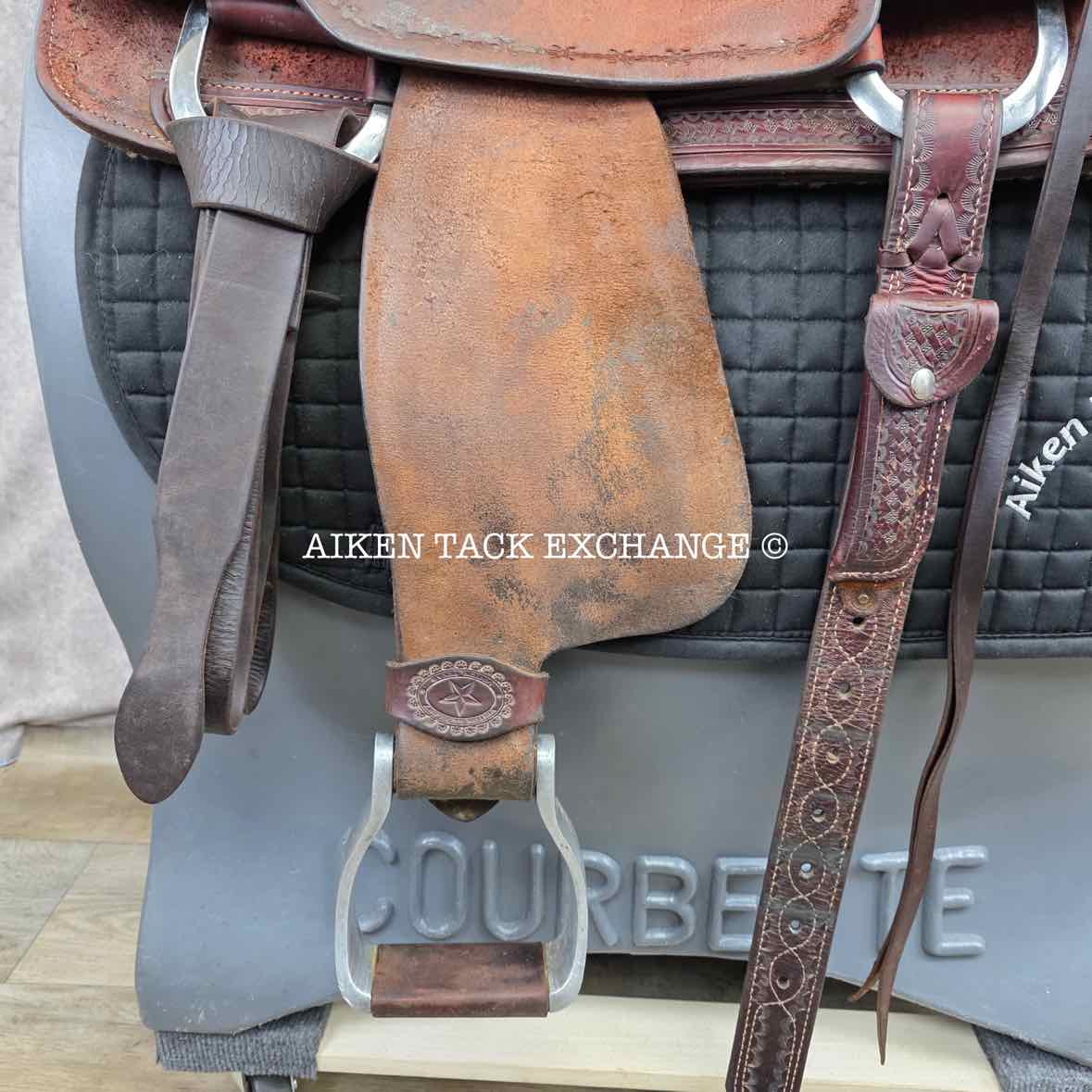 2011 Reinsman X-Series 4874-2-DG Working Cow Horse Cutter Western Saddle, 16" Seat, Regular Tree - Semi QH Bars
