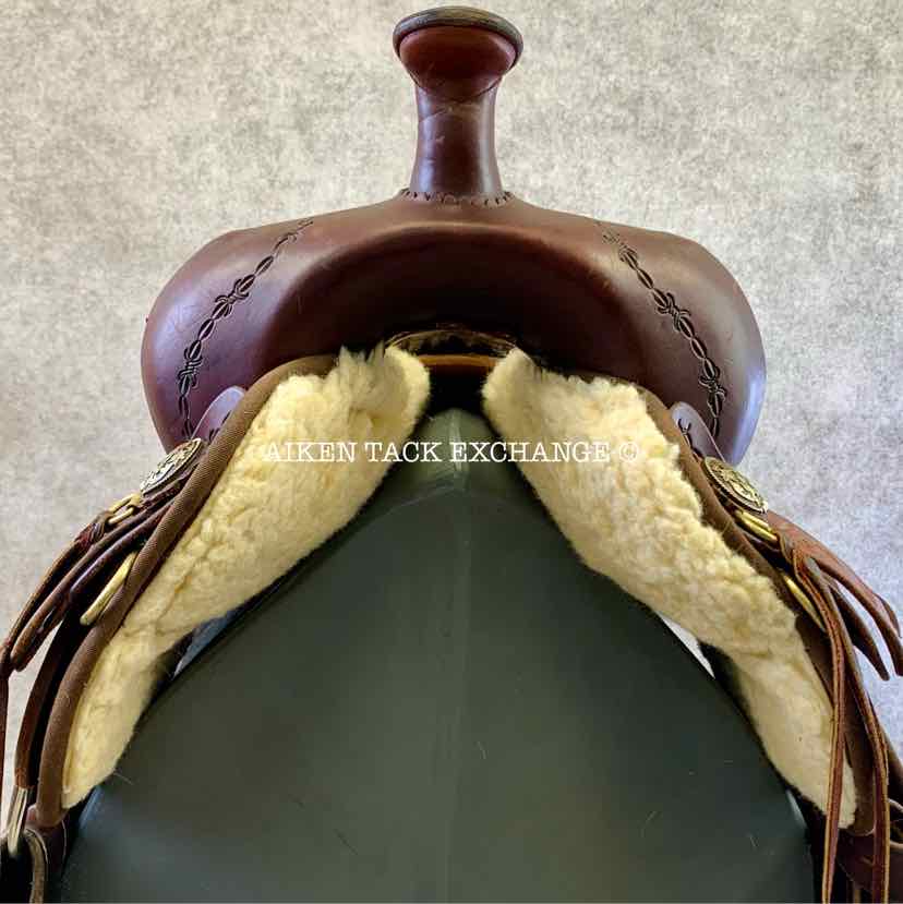 2016 Circle Y High Horse 6921 Driftwood Cordura Trail Western Saddle, 15" Seat, Wide Tree - Full QH Bars