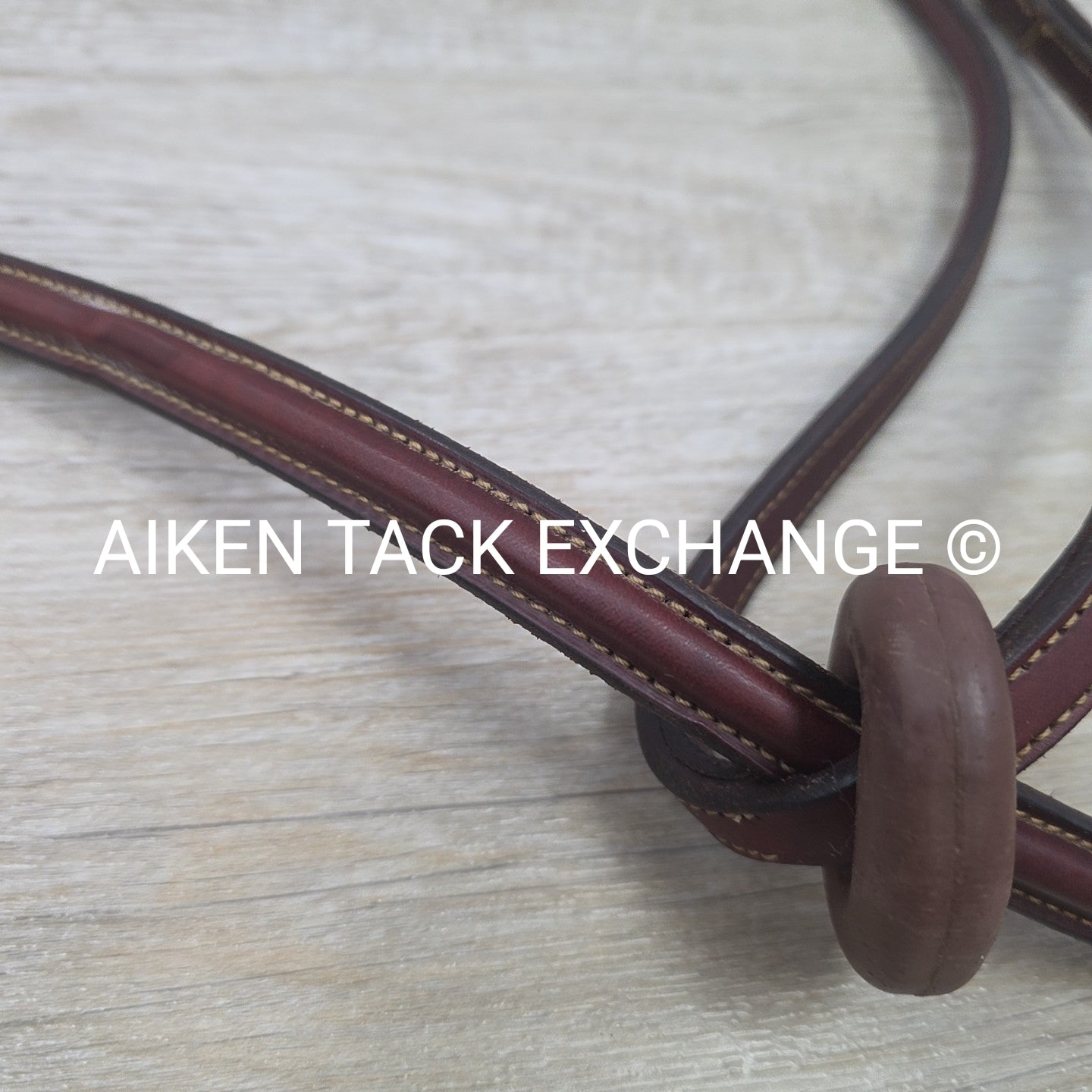 Fancy Stitched Raised Standing Martingale. Brown, Size Full