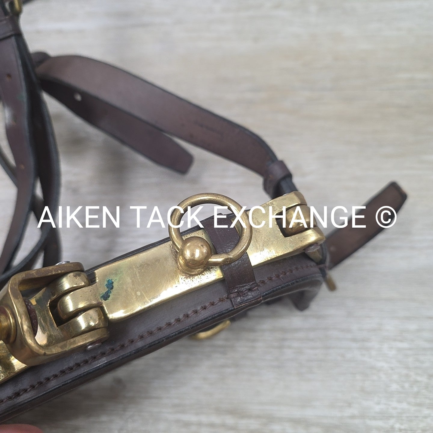 Leather Lunging Cavesson, Brown, Size Full