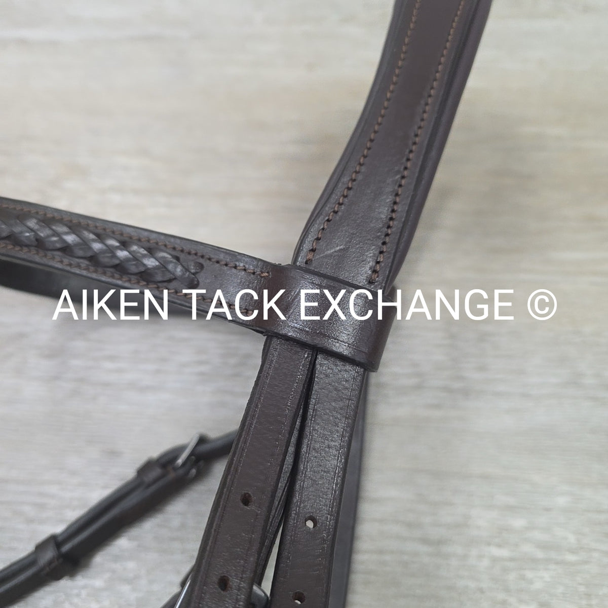 Ergonomic Figure 8 Bridle, No Reins, Brown, Size Full