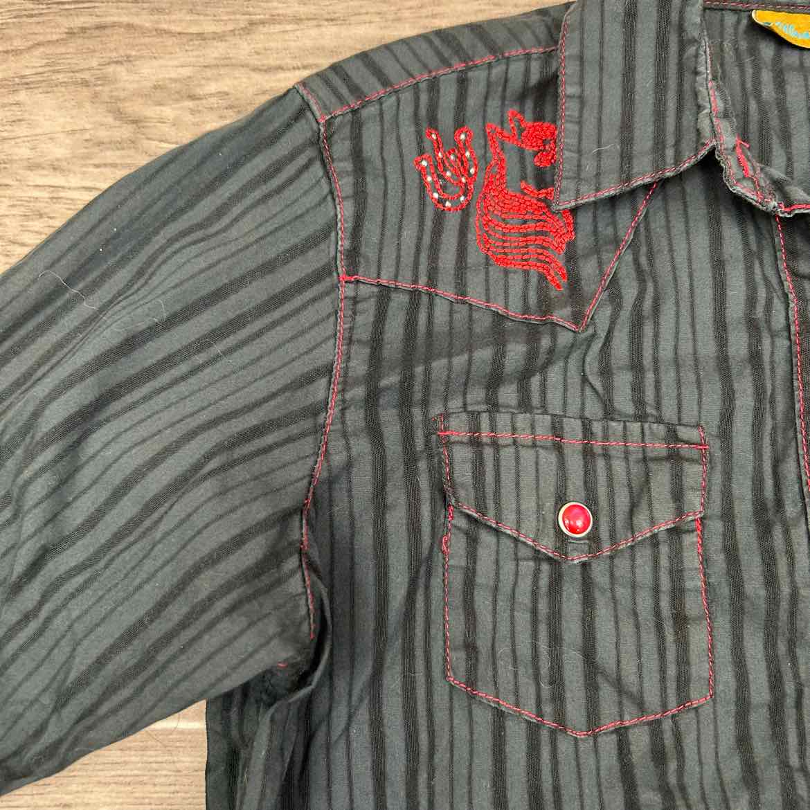 Wrangler Long Sleeve Snap Western Top, Size Large