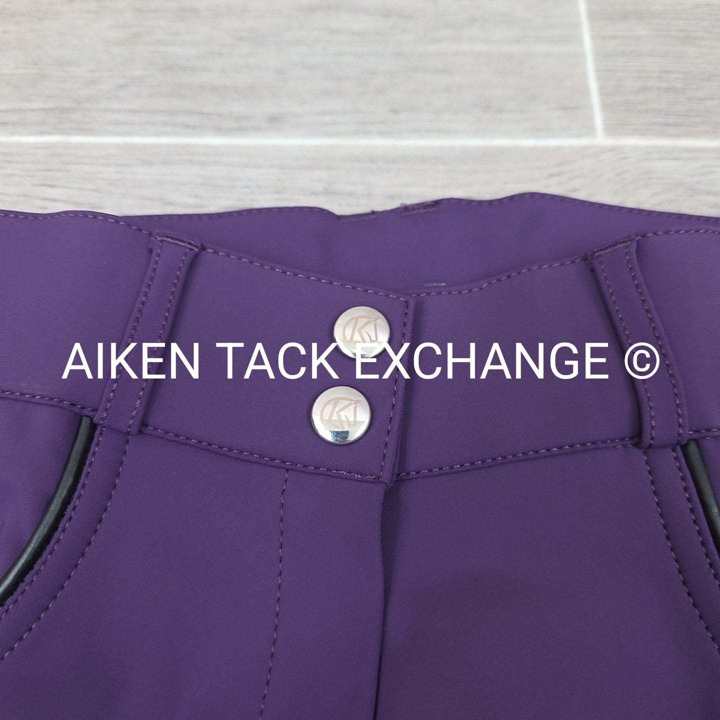 KL Select Gabrielle Knee Patch Breeches, Purple, Women's Size 26R