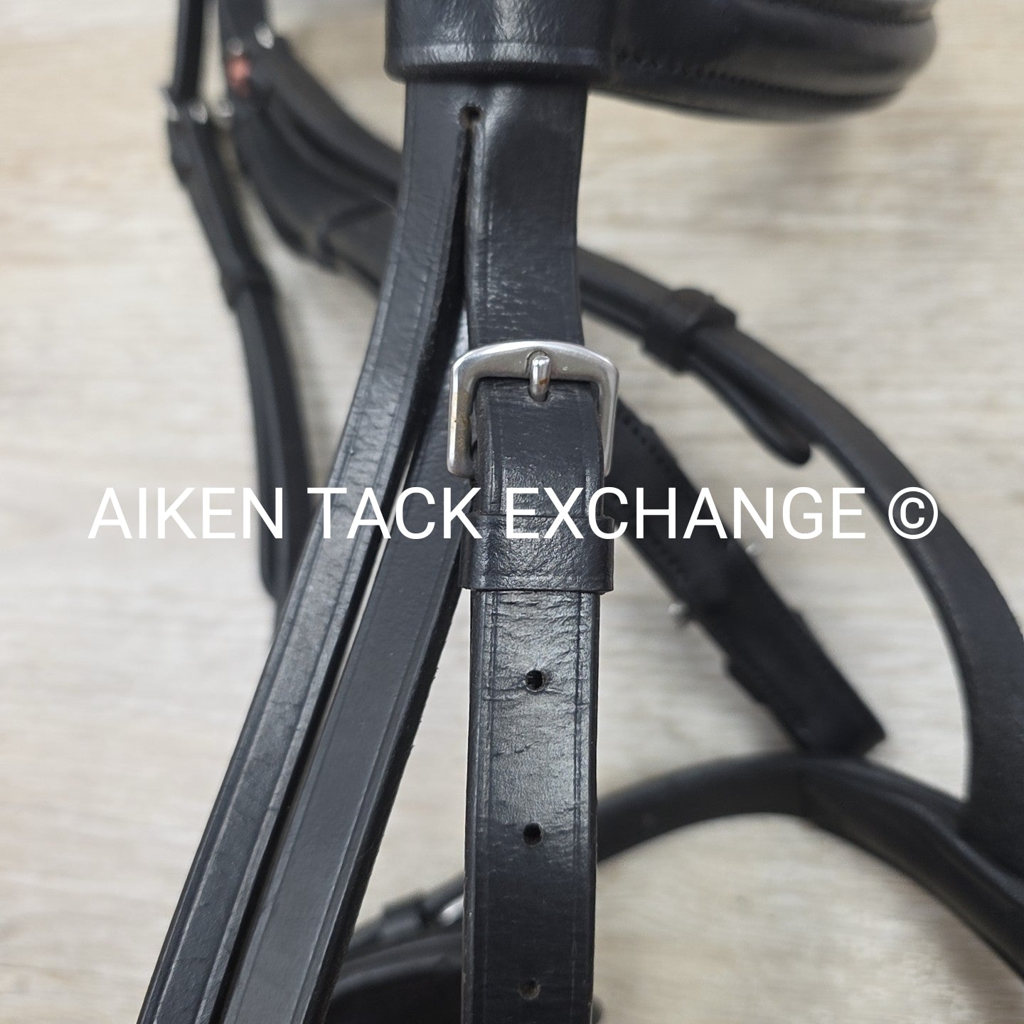 KL Select Black Oak Juniper Dressage Bridle with Reins, Black,  Size Full