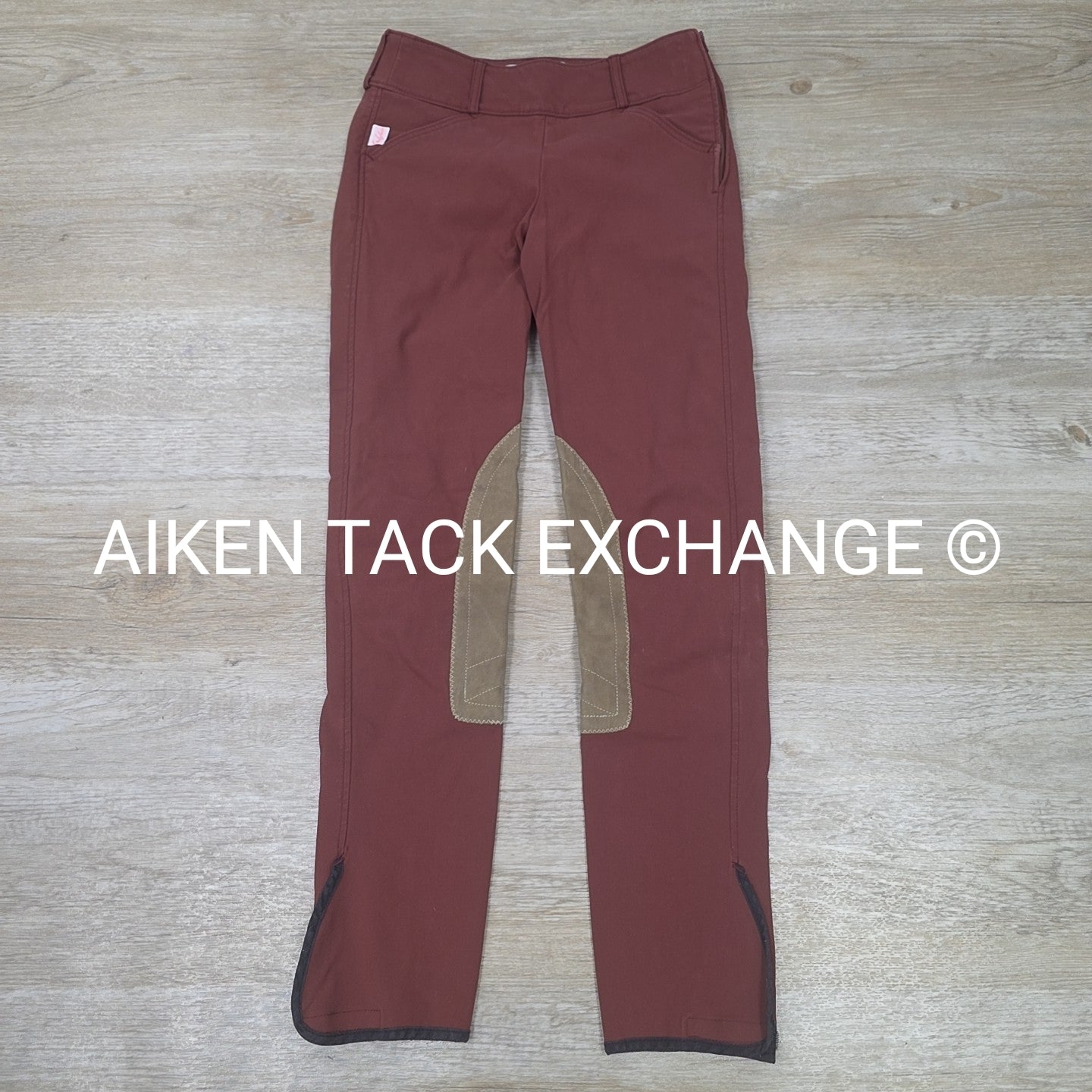Tailored Sportsman Trophy Hunter Knee Patch Breeches, Redwood, Size 24