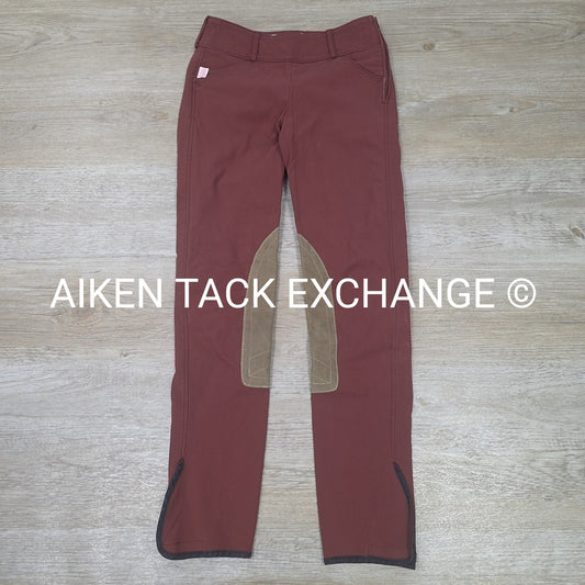 Tailored Sportsman Trophy Hunter Knee Patch Breeches, Redwood, Size 24