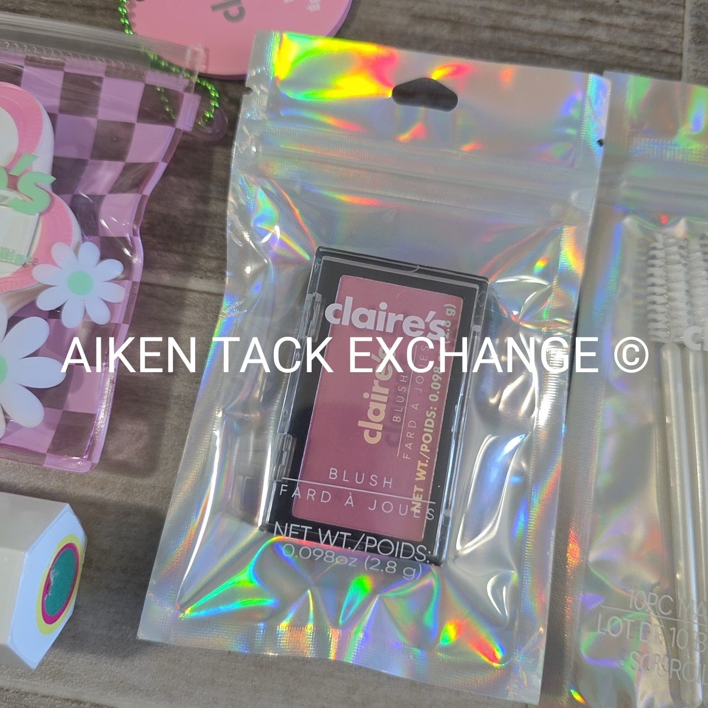 Claire's Makeup Bundle - Blush, Makeup Sponge, Spoolies (10), Liquid Highlighter