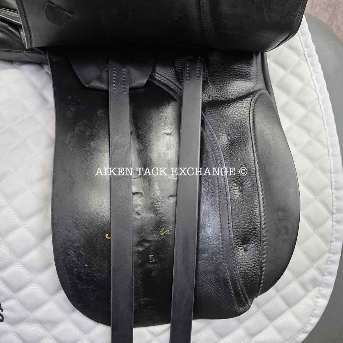 1994 Kieffer Aachen Dressage Saddle, 17" Seat, Medium Tree, Wool Flocked Panels