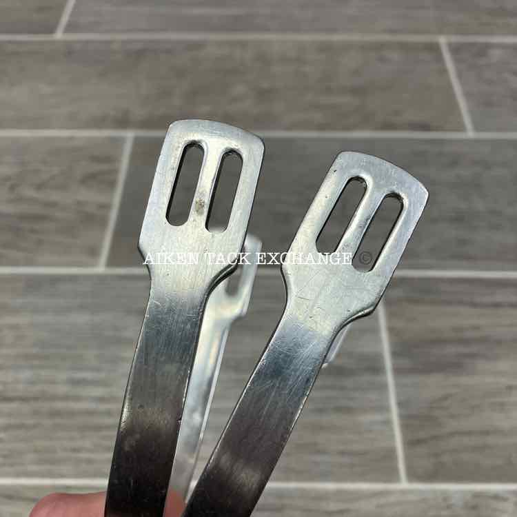 Smooth Disc Rowel Pizza Cutter English Spurs (No Straps; Spurs Only)
