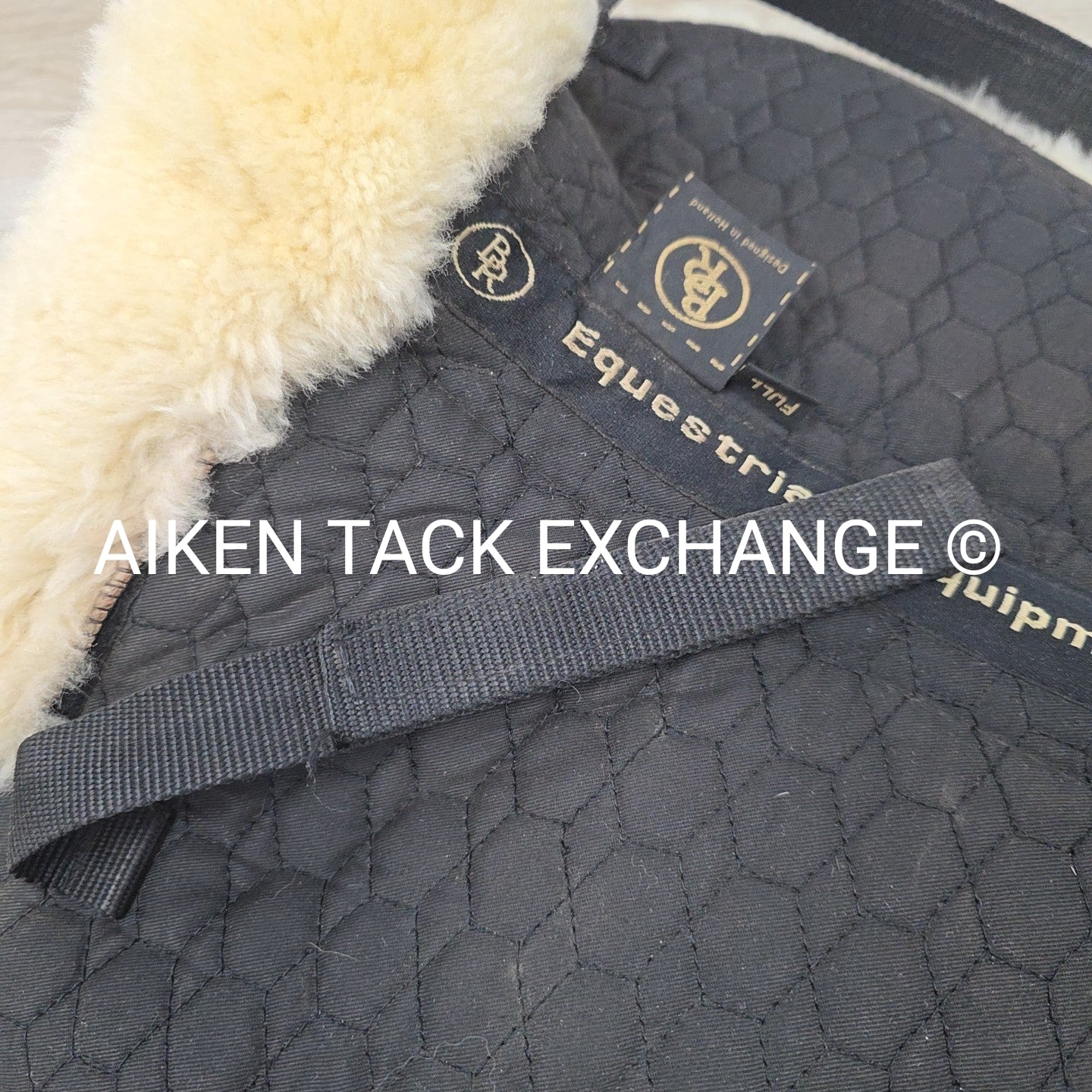 BR Equestrian Shimmable Sheepskin Half Pad, Size Full