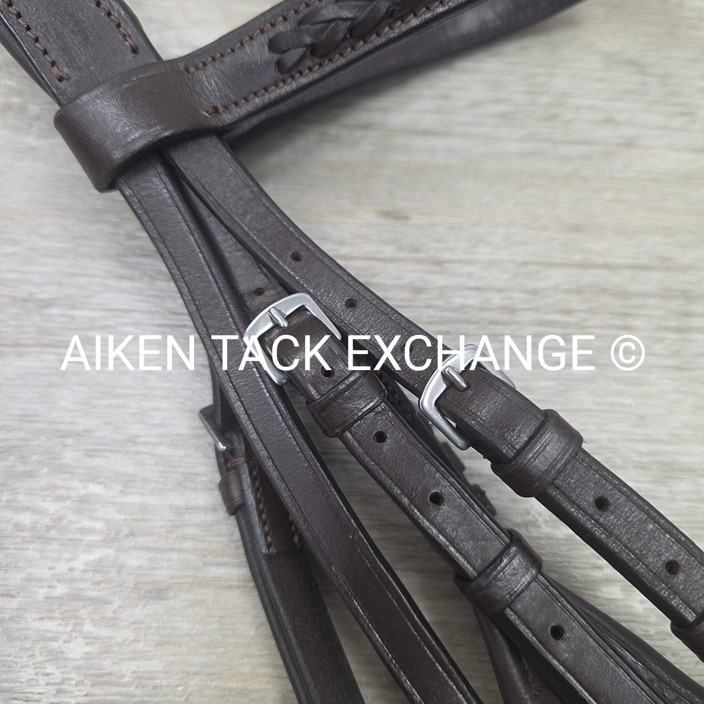 Ergonomic Figure 8 Bridle, No Reins, Brown, Size Full