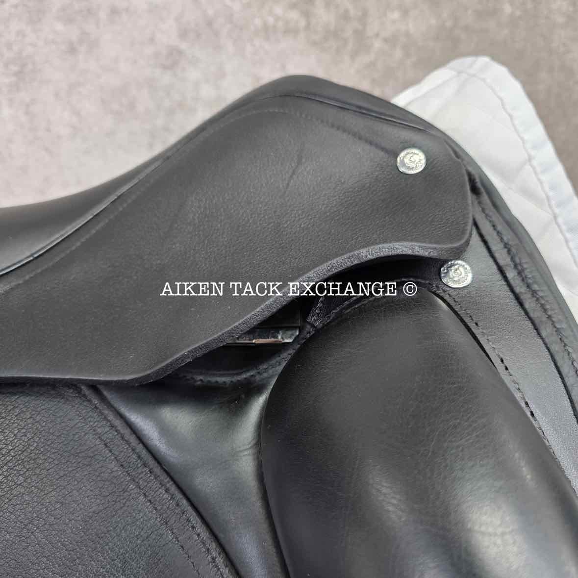2020 Custom Saddlery Wolfgang Gemini R Monoflap Dressage Saddle, 17.5" Seat, Adjustable Tree, Wool Flocked Panels