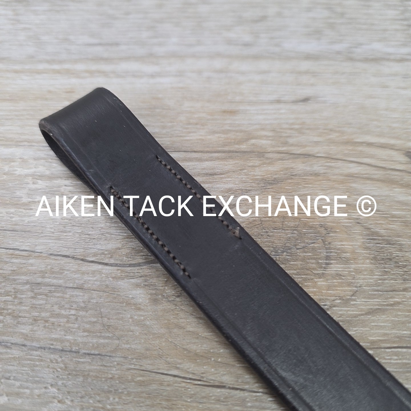 Flexible Fit Flat Plain Fox Hunter Browband, Brown, 15"